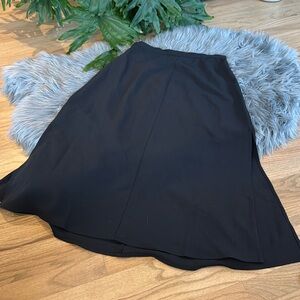 Black midi skirt with double side slits